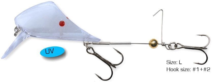Savage gear 4Play Lip Scull L #1 and 2 Treble Baitfish UV Clear