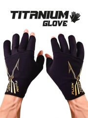 Fujin Pro Angler S24 Titanium Gloves Black Gold