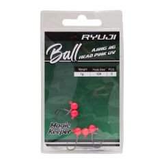 RYUJI BALL AJING PINK UV JIGHEAD İĞNE NO:10 (5 ADET)