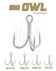Fujin Big OWL Süper Anti-Rust Üçlü Kanca