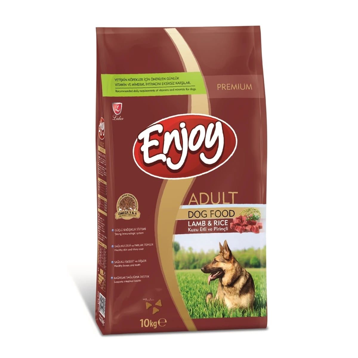 Enjoy Kuzu Etli Pirinçli Yetişkin Köpek Maması 10kg
