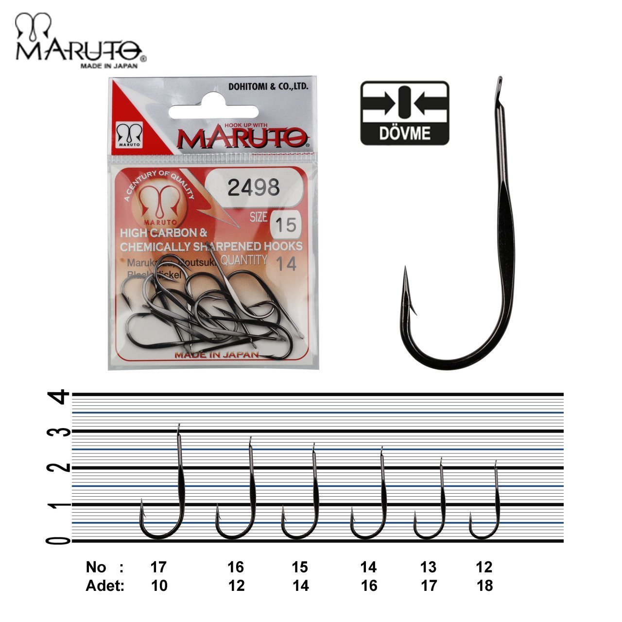 Maruto 2498 Black Nickel olta İğne