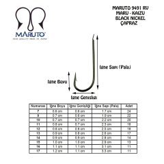 Maruto 9491 Rv Çapraz Black Nickel Olta İğnesi