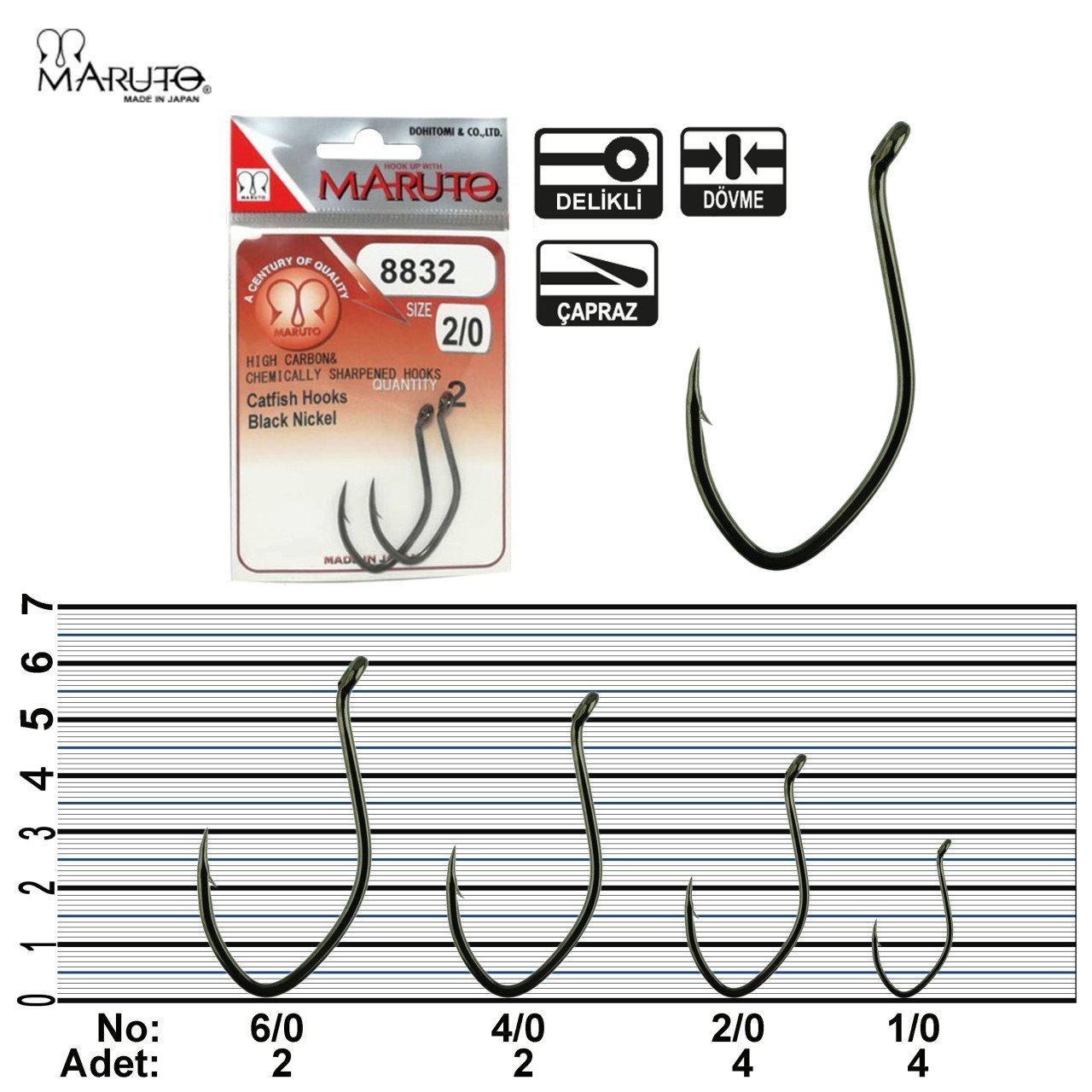 Maruto 8832 Black Nickel Olta İğnesi