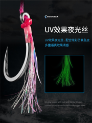 Ecooda Pink Style Light Jigging Single Hooks