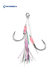 Ecooda Pink Style Light Jigging Double Hooks