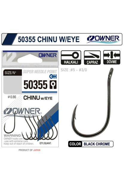 Owner 50355 Chinu W/ Eye Gun Black İğne