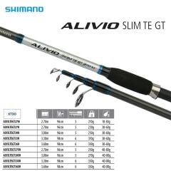 Shimano Alivio Slim TE GT 300XH 3.00mt 40-80gr Teleskopik Spin Kamış