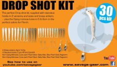 Savage gear Dying Minnow Drop Shot Pro Pack Kit 30 Adet NL Sahte Balık