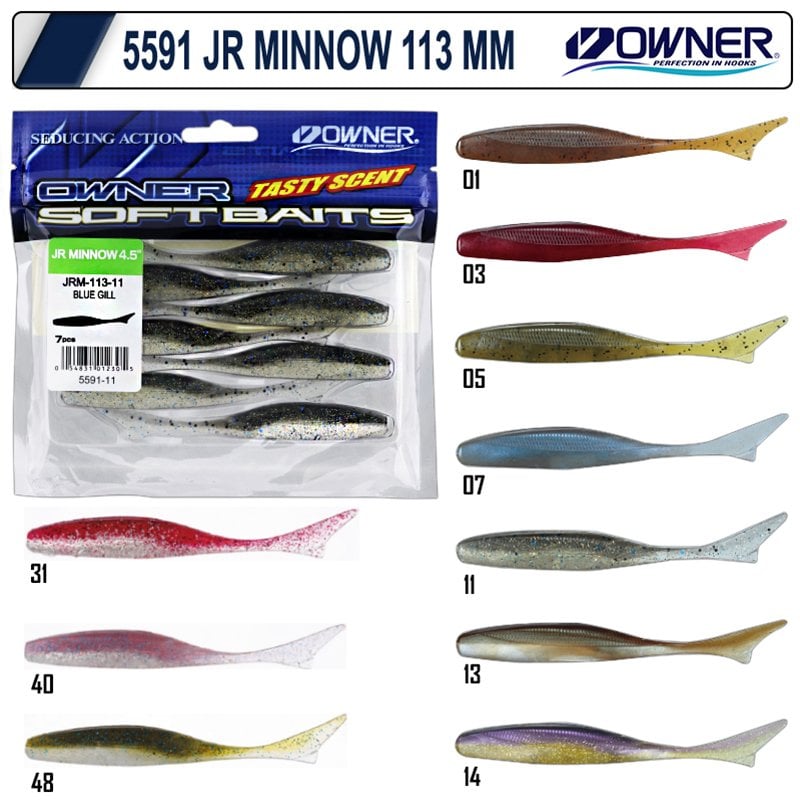 Owner 5591 Jr Minnow 113mm silikon yem