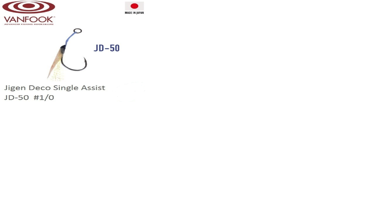 VANFOOK JIGEN TEKLİ ASSİST İĞNE 3 PCS / PACK JD-50 # 1/0