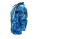Jedi Full Fermuarlı Kapüşonlu Uzun Kollu Sweatshirt - Marlin Mania - Mavi