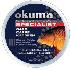 Okuma Carp 300 mt 17,00 lb 7.73 kg 0,34 mm Camou Misina