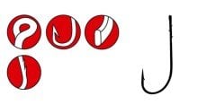 GAMAKATSU HOOK WORM 36 6/0 (SPR) (BLACK) (4 Adet)