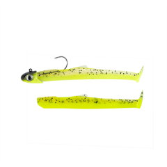 Fiiish Mud Digger MD90 / MD1464 Combo 15gr Chartreuse-Yellow Black HeadSilikon Yem